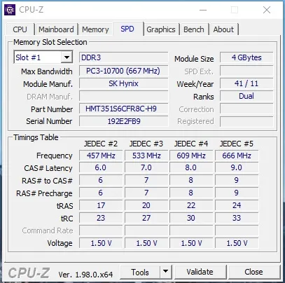 رم لپ تاپ هاینیکس مدل DDR3 10600s MHz ظرفیت 4 گیگابایت
