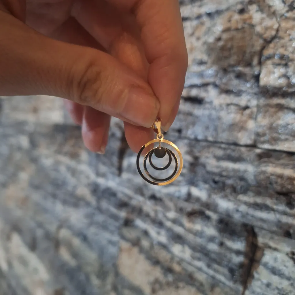 آویز گردنبند طلا 18 عیار زنانه مایا ماهک مدل MM1629 طرح دایره متداخل