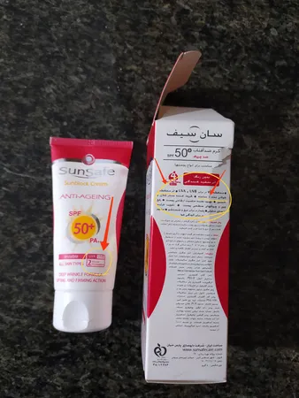 کرم ضدآفتاب و ضدچروک سان‌سیف، حجم 50 میلی‌لیتر