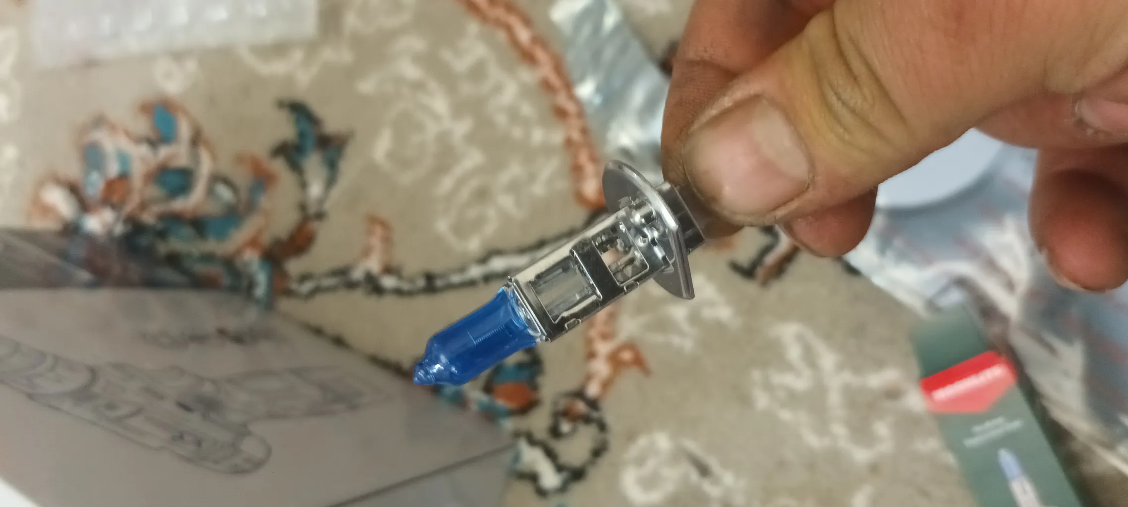 لامپ خودرو مونلایت مدل 55W پایه H1 کد 12ICE