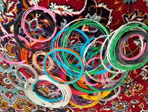 تجریه خرید فیلامنت قلم طراحی سه بعدی مدل abs طول 3 متر بسته 8 عددی