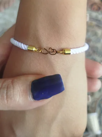 دستبند طلا 18 عیار زنانه مدل قلب و بینهایت