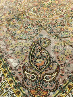 رومیزی ترمه نگین خاتم یزد طرح افشاری کد NSK