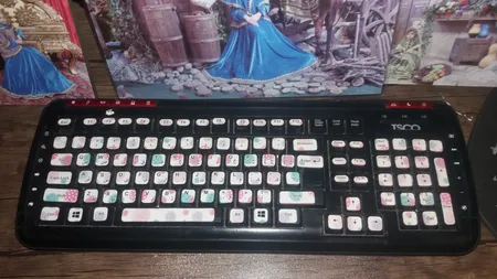 برچسب کیبورد طرح آب‌نبات کد 5 با حروف فارسی