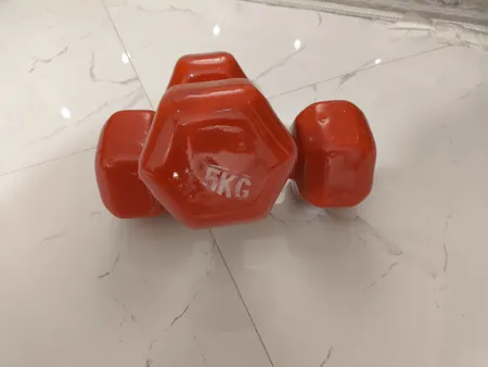 دمبل رکورد مدل A وزن 5 کیلوگرم بسته 2 عددی