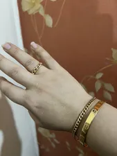 تجریه خرید انگشتر طلا 18 عیار زنانه با طرح کارتیه مدل 01 سایز 55