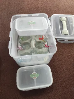 سبد پیک نیک 16 پارچه لیمون مدل AT103