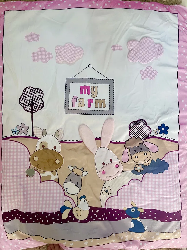 سرویس خواب نوزادی نی نی بان طرح مزرعه مجموعه 5 عددی