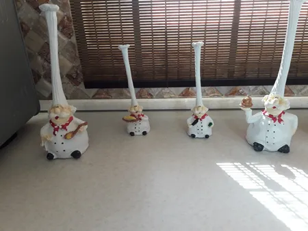 مجسمه آشپز کلاه بلند شیانچی مدل 020020224 مجموعه 4 عددی