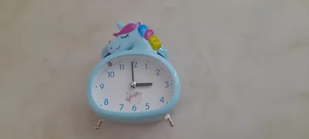 ساعت رومیزی کودک مدل یونیکورن  کد   Blue -818