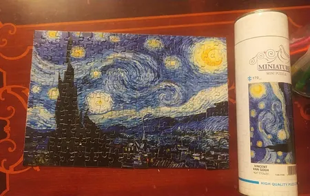 پازل160تکه مینیاتور طرح شب پرستاره ونگوگ کد 01562