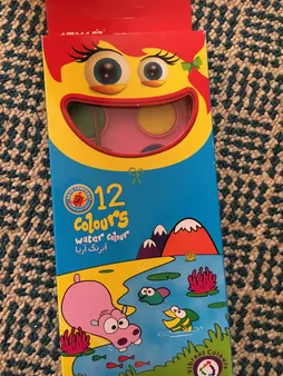 آبرنگ 12 رنگ آریا کد 1-5003