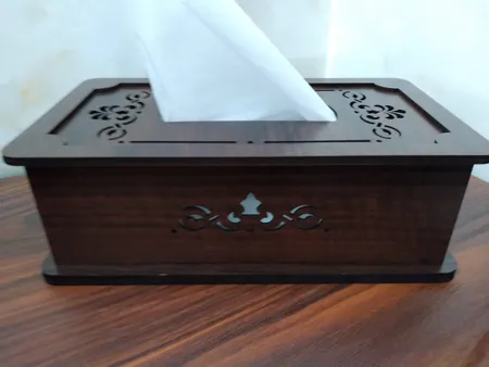 جعبه دستمال کاغذی چوب آرا مدل پنج لایه