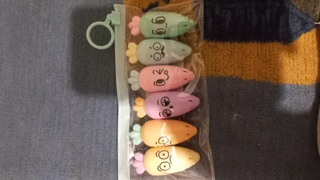 ماژیک علامت گذار طرح هویج مجموعه 6 عددی