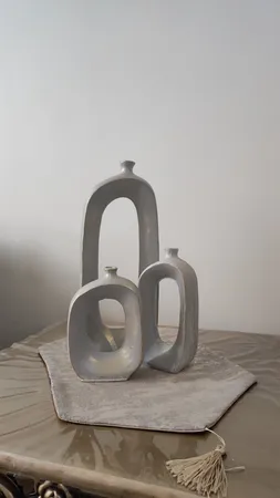 گلدان دکوری مدل 532 مجموعه 3 عددی