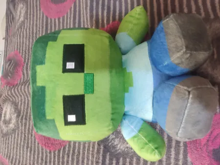 عروسک یانیک مدل ماینکرافت زامبی کد 100249 ارتفاع 19 سانتی متر