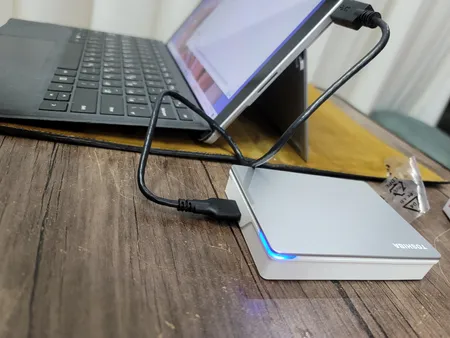 هارد اکسترنال توشیبا مدل CANVIO FLEX ظرفیت چهار ترابایت دارای رابط USB Type-A 3.2