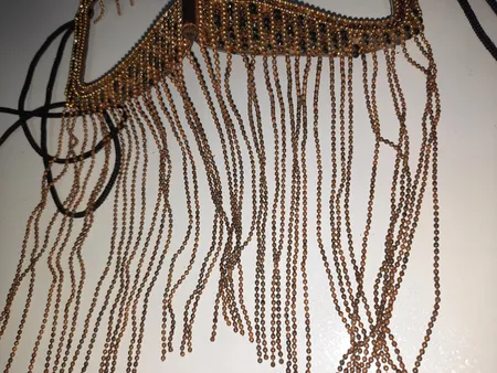 برقع دست دوز زنانه مدل زنجیر دار نگیندار