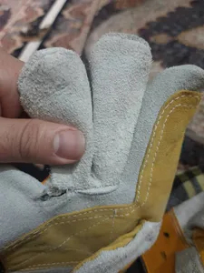 تجریه خرید دستکش ایمنی مدل چرمی کف دوبل