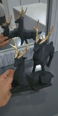 مجسمه طرح گوزن مدل HE-84 مجموعه 2 عددی