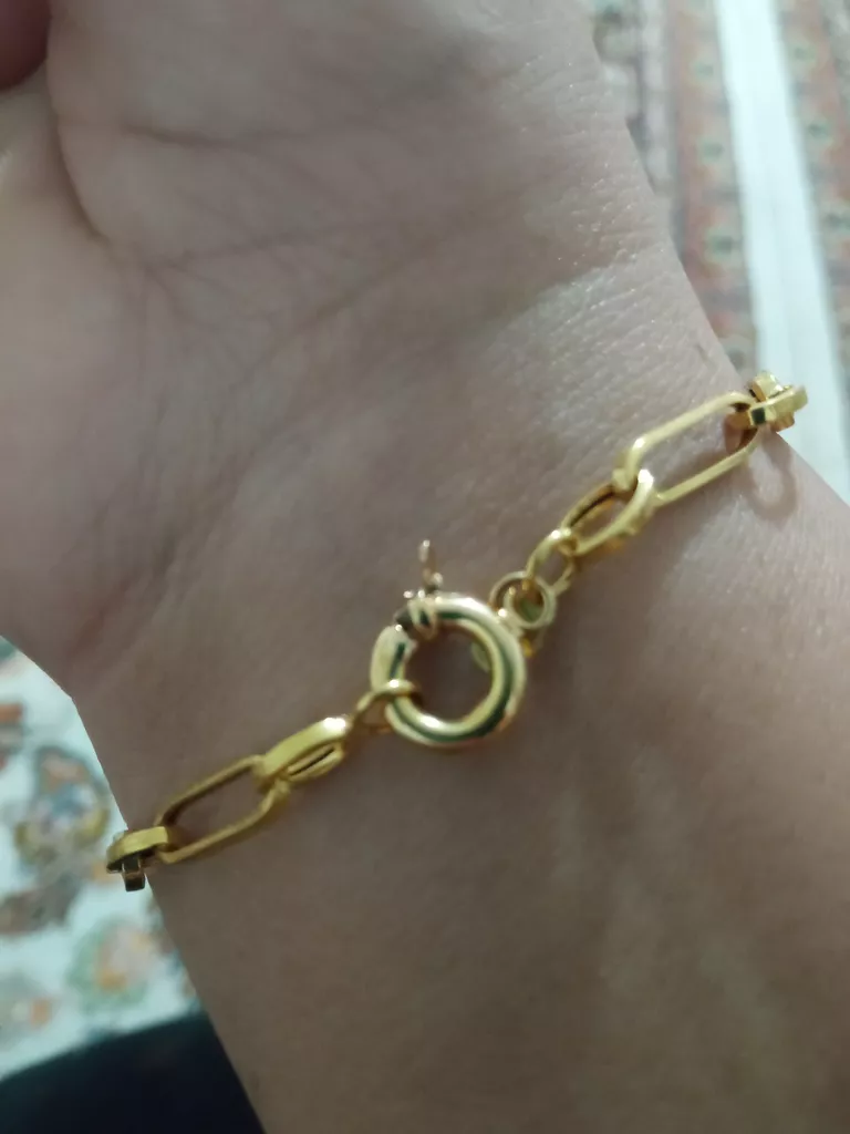 دستبند طلا 18 عیار زنانه دوست خوب مدل dk164