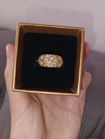 انگشتر طلا 18 عیار زنانه طلای مستجابی مدل آوا کد 67020