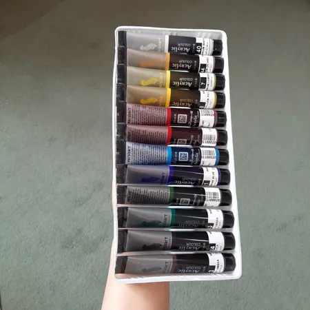 رنگ اکریلیک پرسیس آرت کد 110002120حجم 21 میلی لیتر بسته 12 عددی