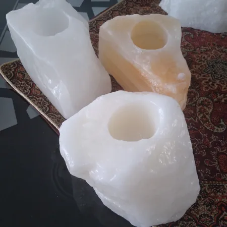 جا شمعی سنگ نمک مدل LT401