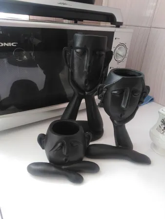 گلدان دکوری طرح افسوس مجموعه 3 عددی