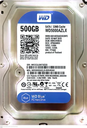 هارددیسک اینترنال وسترن دیجیتال مدل Blue WD5000AZLX ظرفیت 500 گیگابایت