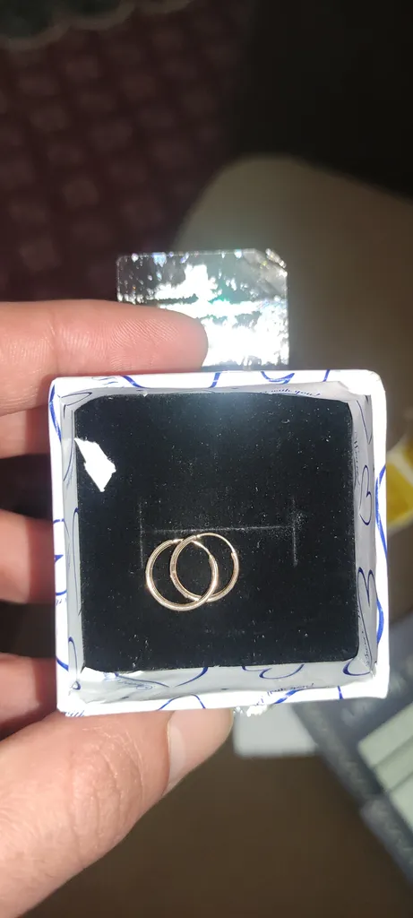 گوشواره طلا زنانه دست اول کم اجرت زرالتون مدل حلقه ای ساده کد S