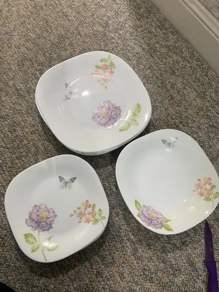 سرویس غذاخوری 18 پارچه 6 نفره مدل مربع کلاسیک 313