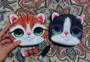 تجریه خرید کیف پول دخترانه طرح گربه مدل C-13BK