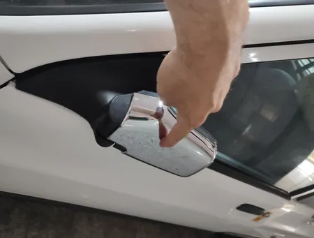 فلاپ آینه بغل خودرو طرح کروم مناسب برای پراید بسته 2 عددی