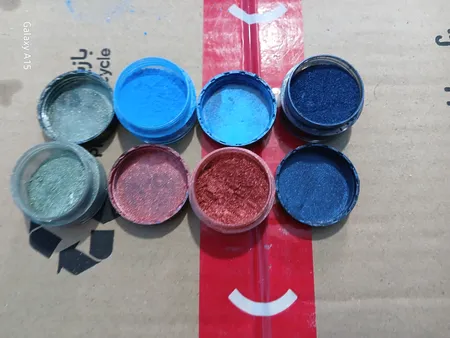 رنگ پودری صدفی رزین اپوکسی کد H-23 حجم 15میلی لیتر