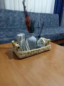 تجریه خرید سبد حصیربافی مدل چوبی طرح دسته بامبو