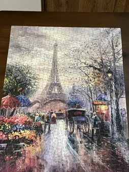 پازل 1000 تکه رونیز مدل بازار گل پاریس کد 7735