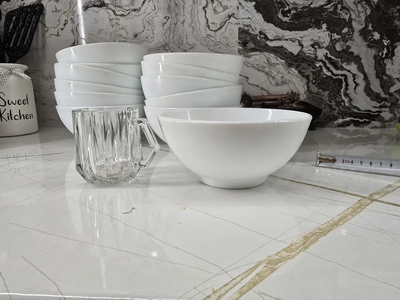 کاسه آبگوشت خوری طرح گرد مدل ساده کد 500187 بسته 6 عددی