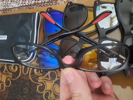 فریم عینک طبی مدل TR2317 به همراه کاور آفتابی مجموعه 6 عددی