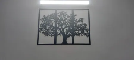 دیوارکوب آماتیس مدل درخت و پرنده مجموعه 3 عددی