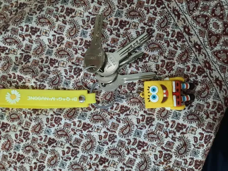 جاکلیدی مدل سیلیکونی طرح باب اسفنجی و پاتریک بسته 2 عددی