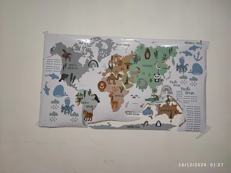استیکر دیواری کودک راتیانا مدل نقشه کد 01