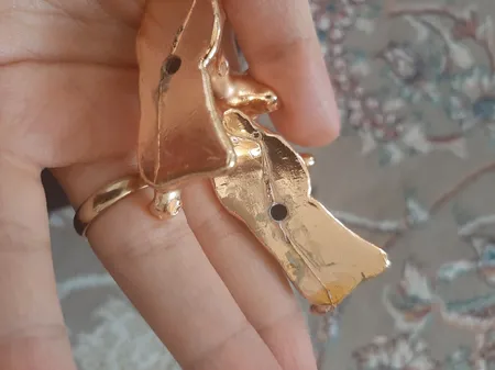 مجسمه برنزی طرح گوزن جفت کد 020030047 مجموعه 2 عددی