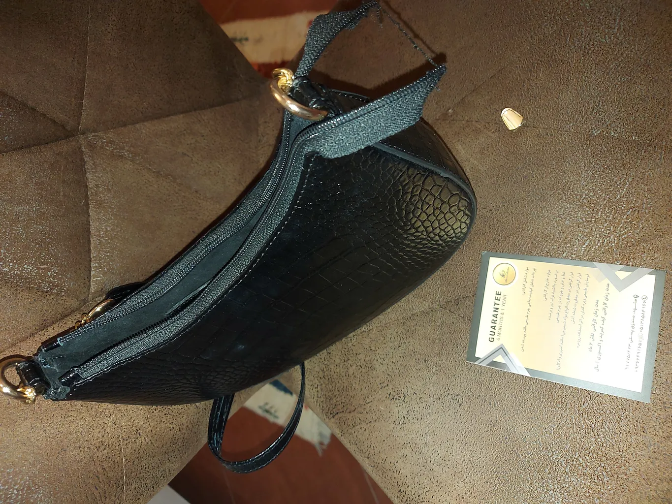 کیف رودوشی زنانه چرم عطارد مدل چرم طبیعی کد PUR01