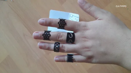 انگشتر زنانه مدل تابیده کد RB0509 مجموعه 5 عددی