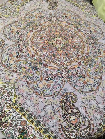 رومیزی ترمه نگین خاتم یزد طرح افشاری کد NSK