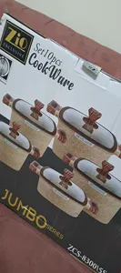 تجریه خرید سرویس قابلمه و تابه گرانیتی 10 پارچه بازرگانی زیو مدل ZCS-8300/5S32 JUMBO SERIES