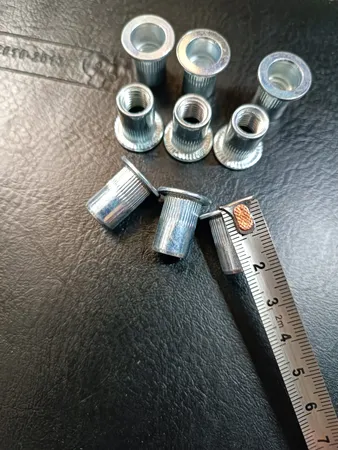 مهره پرچ پایا مدل لبه دار M8 کد PAYA69 مجموعه 100 عددی