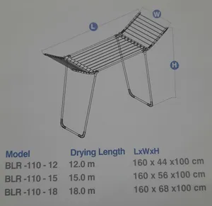 تجریه خرید بند رخت براسیانا مدل BLR-110-15