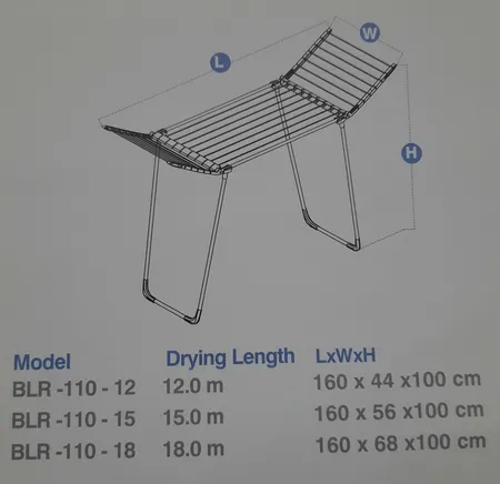 بند رخت براسیانا مدل BLR-110-15